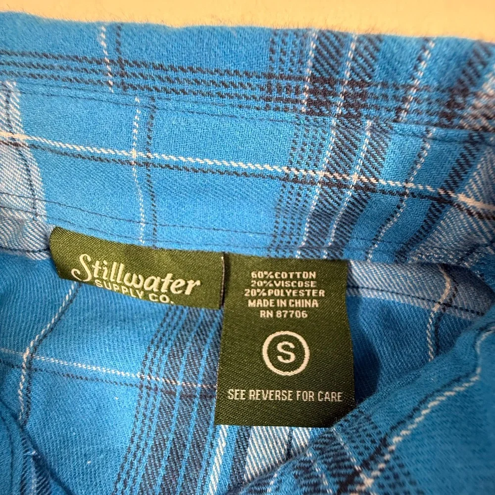 Stillwater Supply Co Blue Plaid Button-Up Western Shirt Womens NWT - Picture 10 of 13
